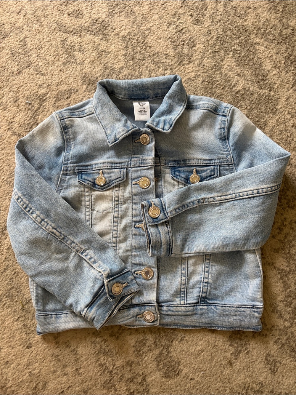 H&M Light Wash Denim Jacket for Kids - Classic Blue 3-4Y